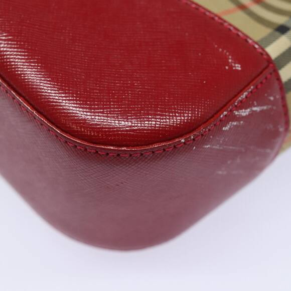 Burberry Nova Check Tote Bag Canvas Beige Red - Picture 9 of 16